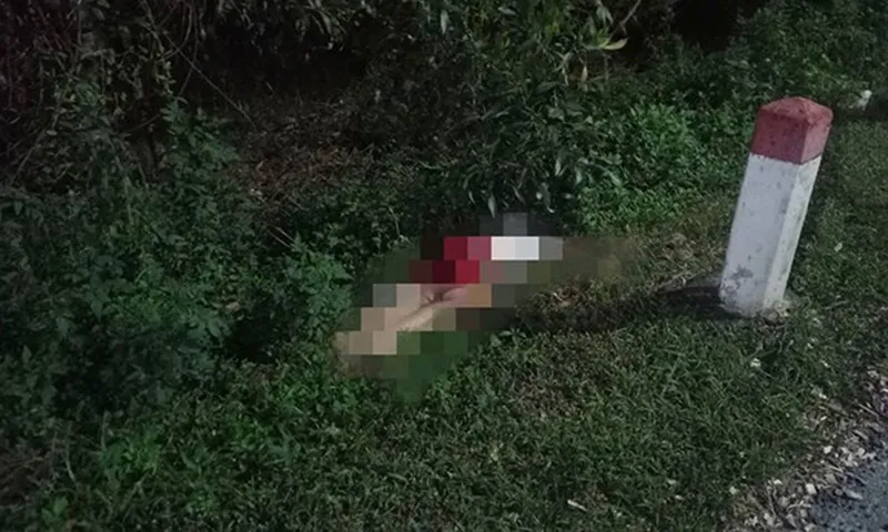 Hiện trường vụ tai nạn nam thanh niên tử vong do không làm chủ tốc độ