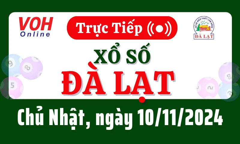 XSDL 10/11 - Kết quả xổ số Đà Lạt hôm nay chủ nhật ngày 10/11/2024