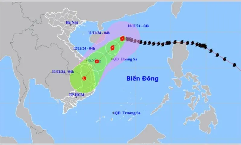 Bão số 7 tiến vào vùng biển Quảng Trị - Quảng Ngãi, cảnh báo nguy hiểm