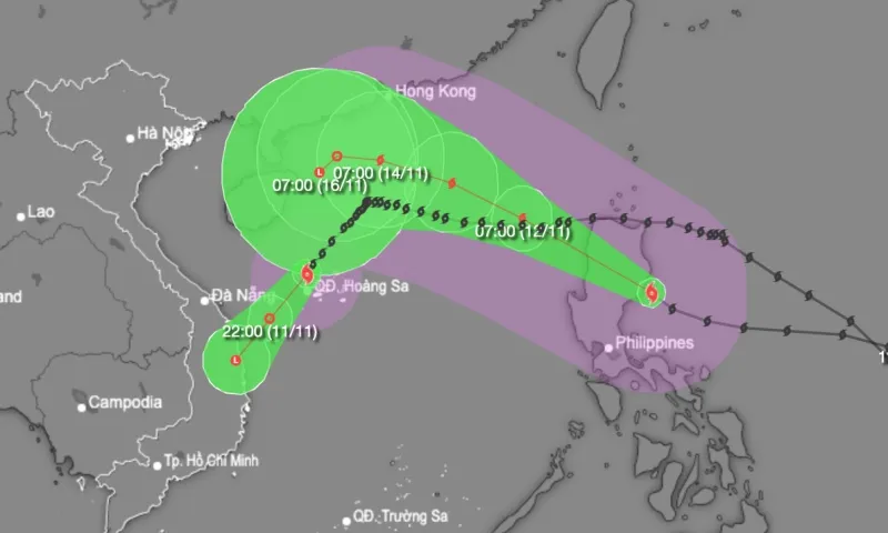 Bão Yinxing suy yếu, bão Toraji tiến vào Biển Đông với sức mạnh cấp 10