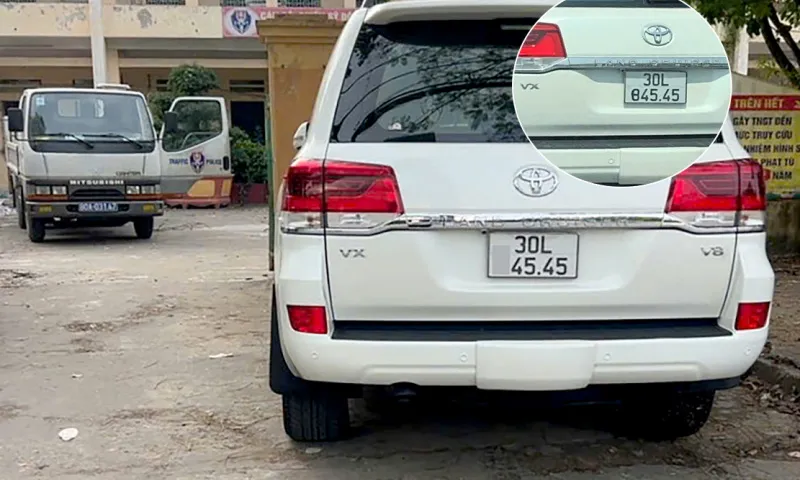 Phạt nặng tài xế Land Cruiser cố ý che biển số để né phạt nguội