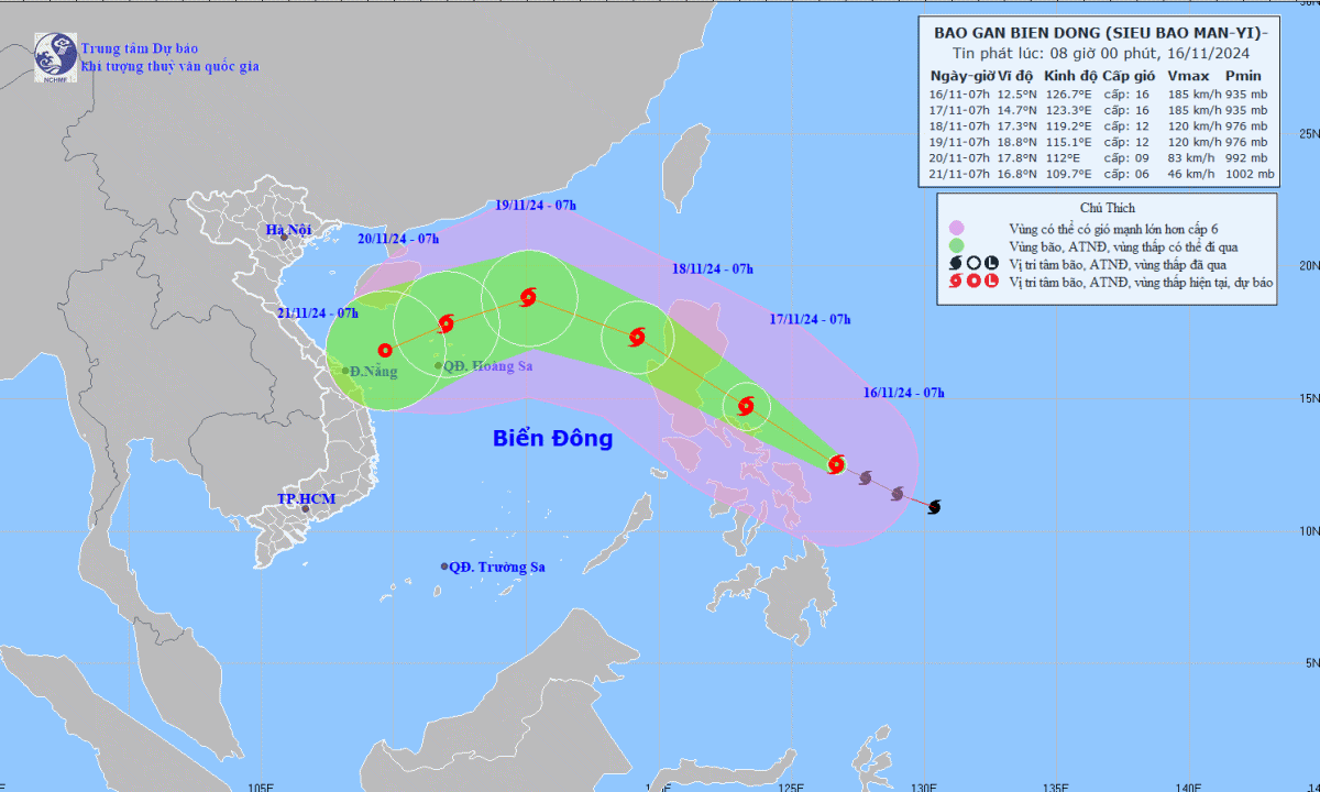 Bão kép: Usagi giật cấp 11, Man-yi giật trên cấp 17 hướng thẳng vào Biển Đông
