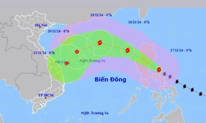 Công điện chủ động ứng phó với siêu bão Man-Yi gần biển Đông