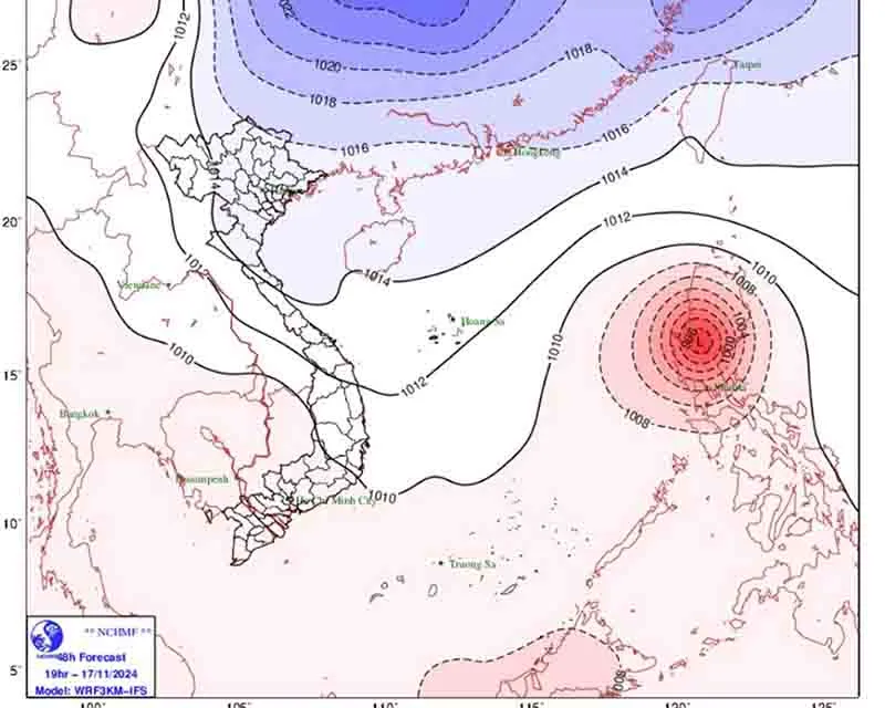 Đêm nay 17 11 không khí lạnh ảnh hưởng đến Đông Bắc Bắc Bộ