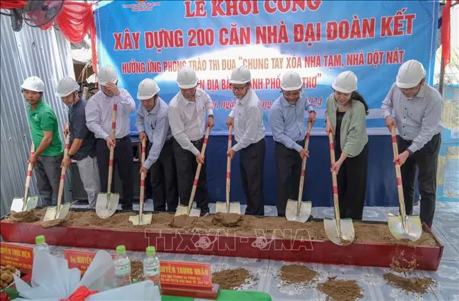 Khởi công 200 căn nhà Đại đoàn kết cho hộ nghèo ở Cần Thơ