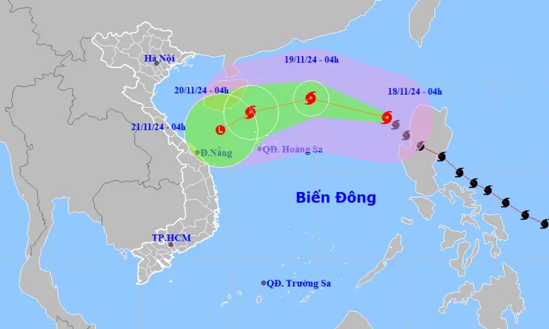 Bão số 9 mạnh cấp 12 trên Biển Đông, cảnh báo sóng lớn nguy hiểm