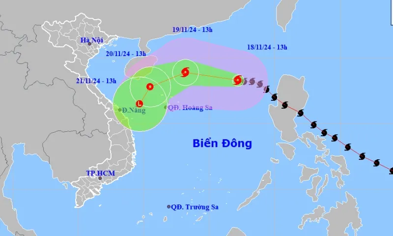 Bão số 9 suy yếu dần 