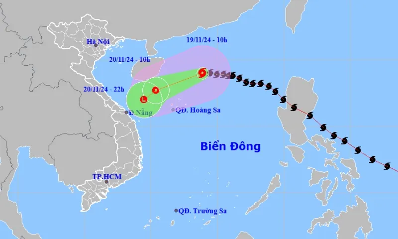 Bão số 9 trên Biển Đông suy yếu nhưng vẫn gây sóng lớn và gió mạnh 