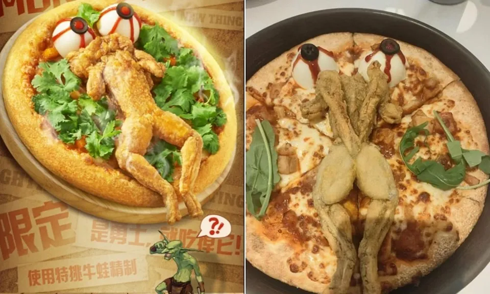 Cộng đồng mạng Trung Quốc chia rẽ vì món ‘pizza ếch’