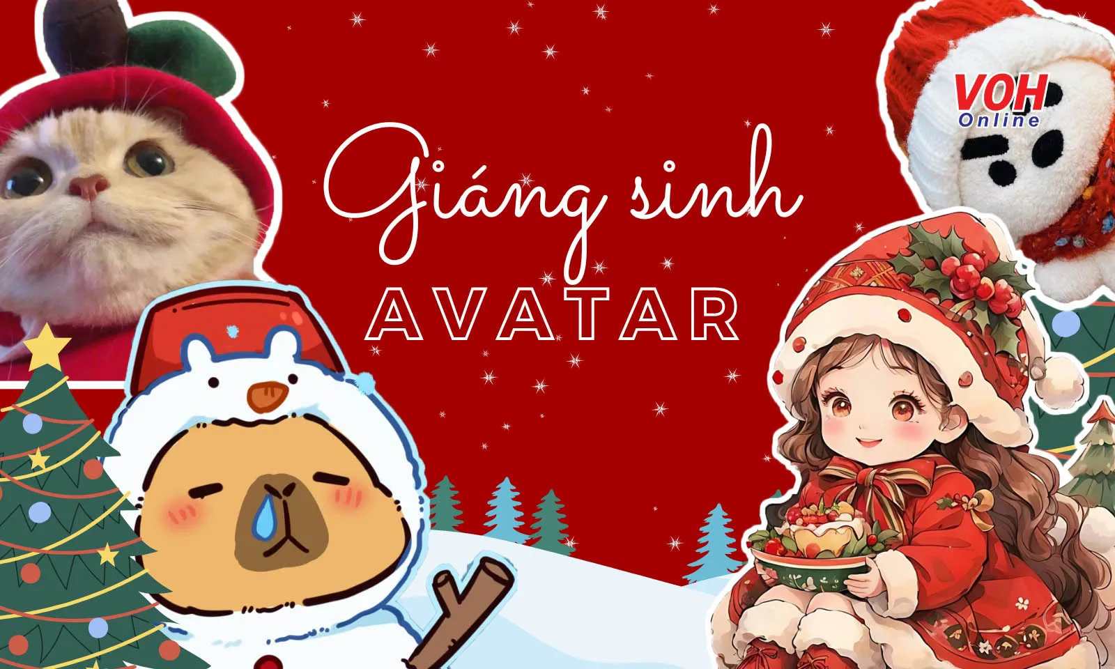 Bộ sưu tập avatar Giáng sinh cute, hài hước, đẹp lung linh mùa lễ hội