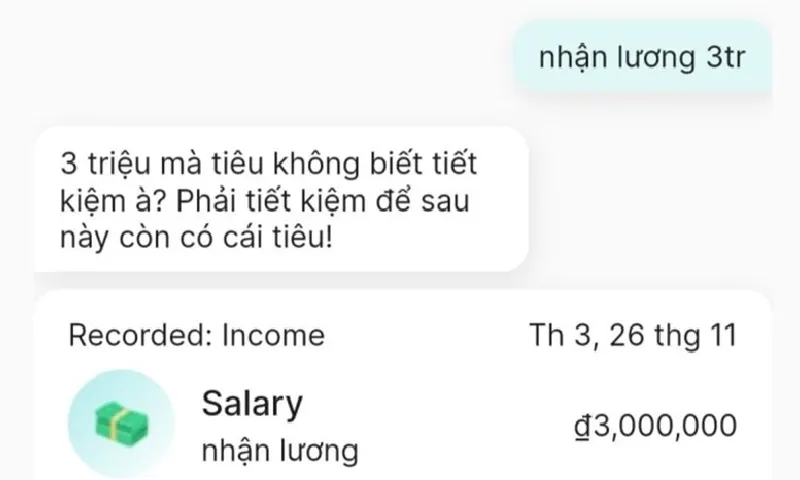 Ứng dụng AI quản lý chi tiêu thái độ khi người dùng phung phí tiền bạc