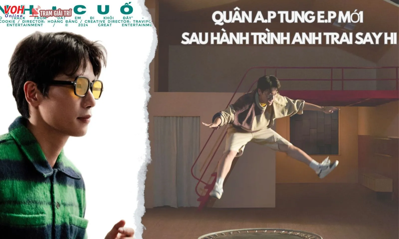 Hoàng tử Quân AP năng suất chạy bộ trong MV Bánh Cuốn