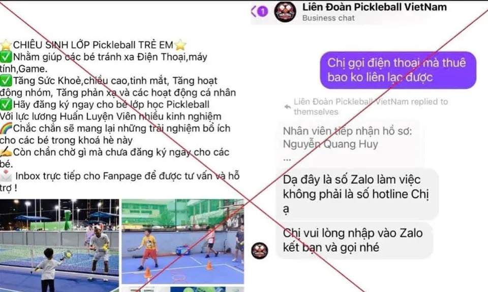 Người phụ nữ bị lừa gần 400 triệu đồng khi đăng ký khóa học pickleball cho con trên mạng