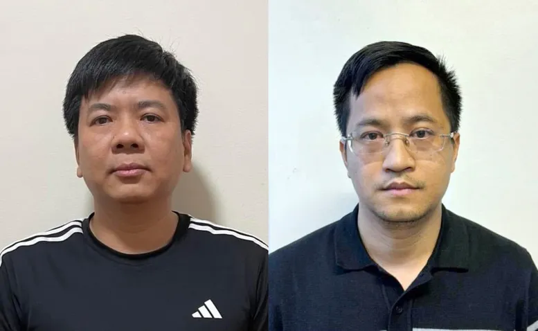 bị can Nguyễn Ngọc Thủy và Đặng Văn Hiển - Ảnh Bộ Công an