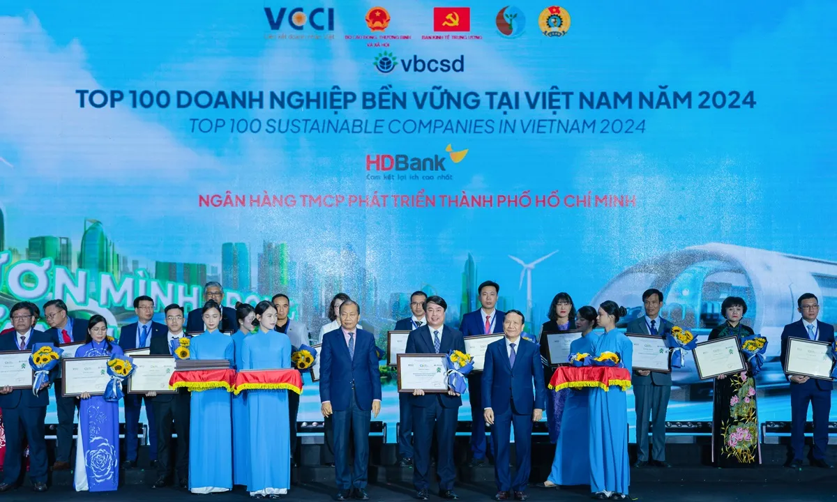 TOP đầu các doanh nghiệp bền vững Việt Nam năm 2024