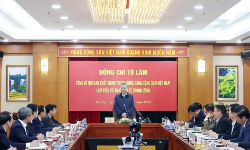 Tổng Bí thư Tô Lâm: Ban Kinh tế Trung ương phải chủ động tham mưu chiến lược cho đất nước