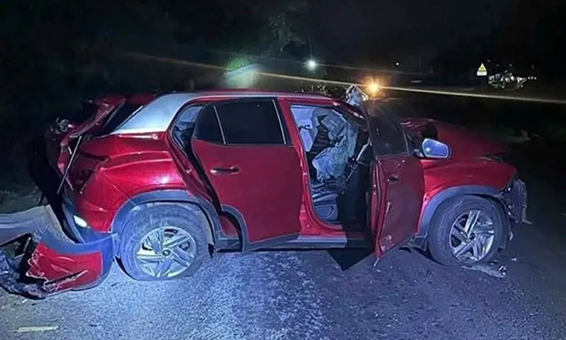 Hiện trường vụ tai nạn giao thông khiên chủ tịch xã bị thương nặng