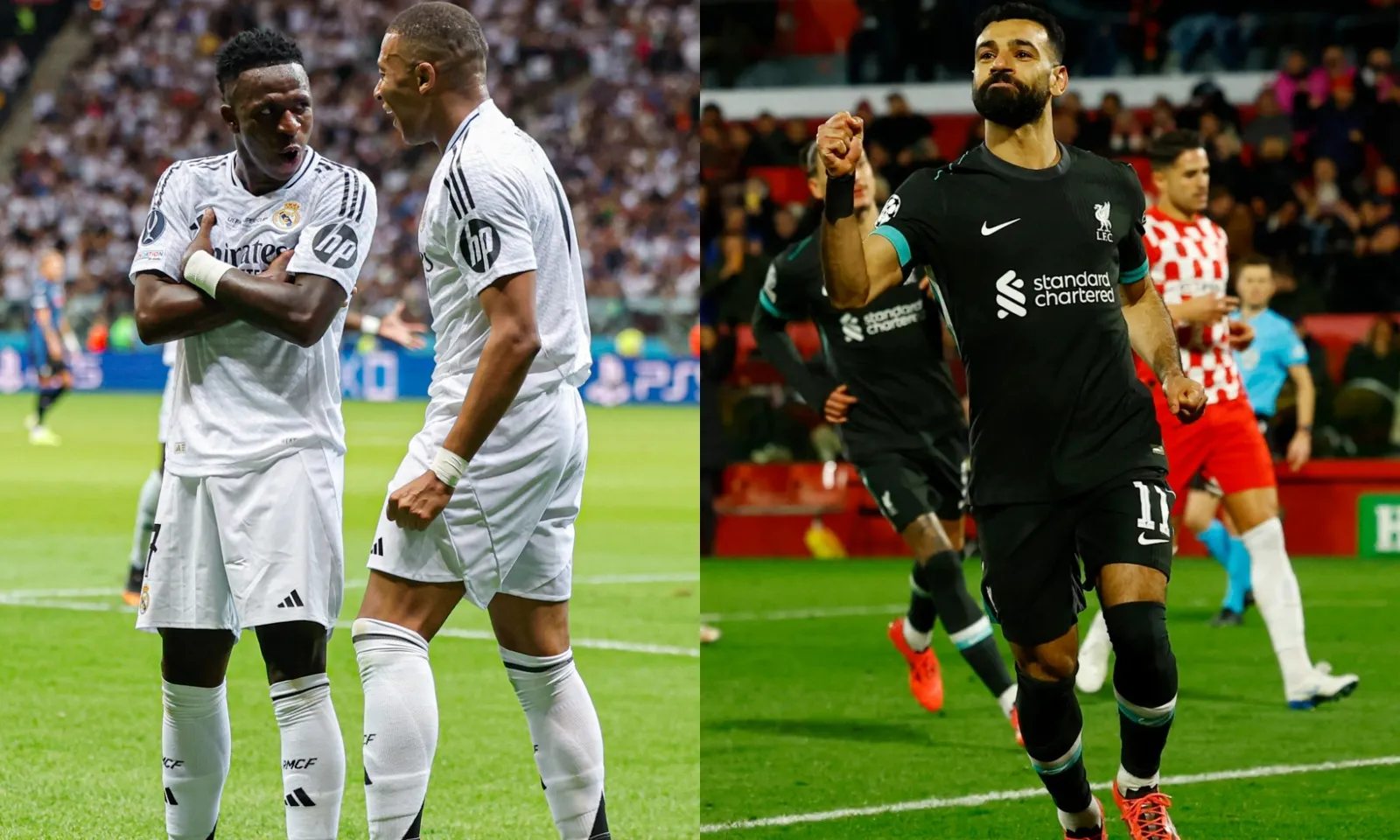 Kết quả Champions League hôm nay: Vinicius tái xuất giúp Real Madrid vượt khó | Liverpool bá đạo