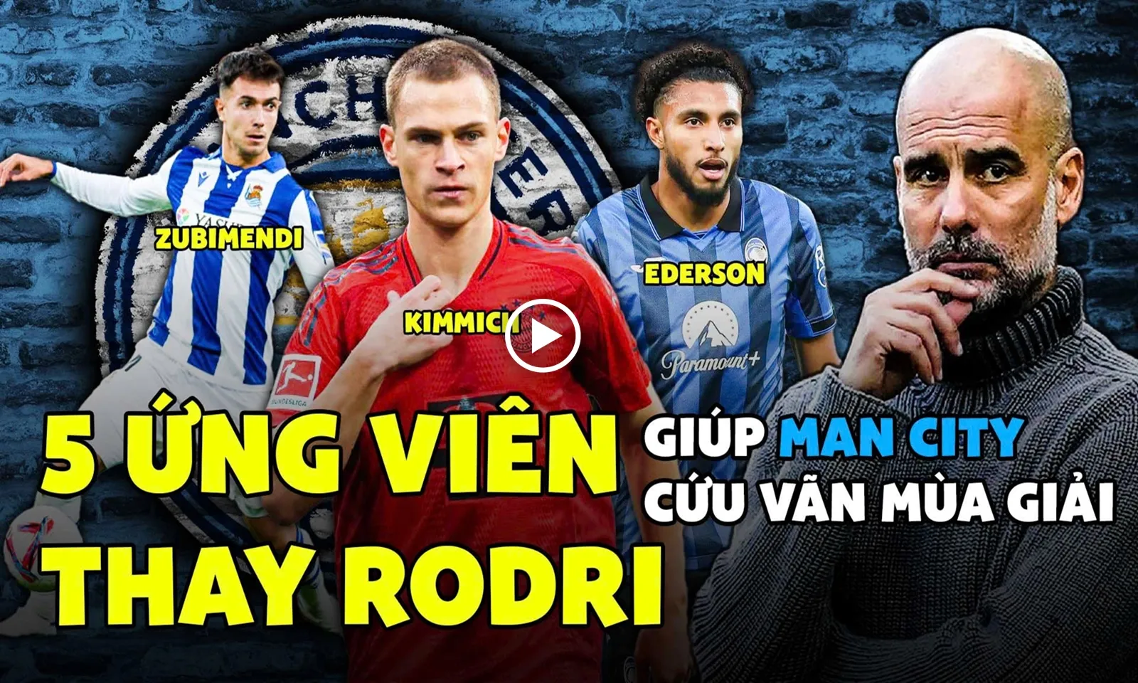 5 bản hợp đồng tiềm năng thay thế Rodri, giúp Pep níu giữ hy vọng cứu vãn mùa giải thảm họa