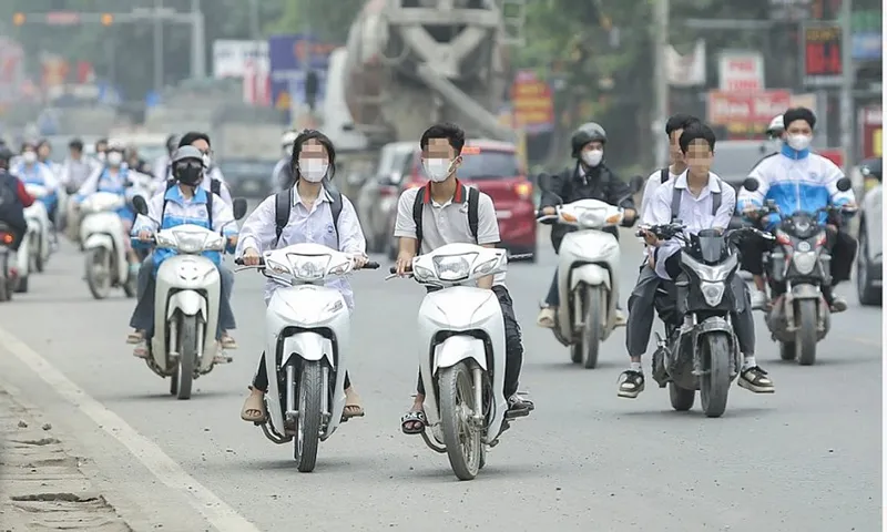 hoc sinh vi phạm giao thông Ảnh minh họa