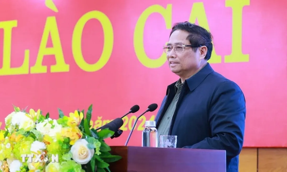Thủ tướng: Lào Cai phấn đấu tăng trưởng GRDP đạt trên 10% ngay 2025 và thời gian tới
