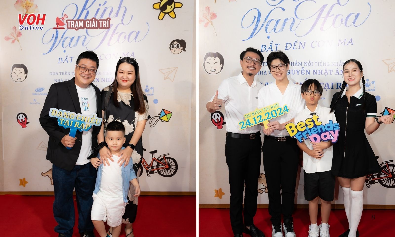 Dàn ông bố bà mẹ showbiz Việt dẫn con đổ bộ thảm đỏ phim Kính Vạn Hoa