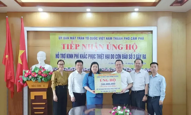 Các đơn vị thuộc Tổng công ty Phát điện 3 - EVNGENCO3 cùng tham gia khắc phục thiệt hại sau bão số 3