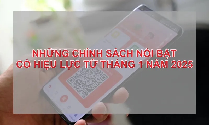 Loạt chính sách nổi bật có hiệu lực từ tháng 1/2025