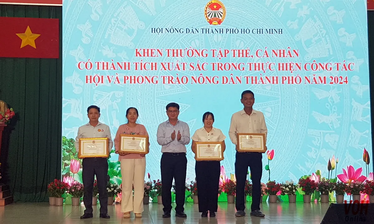 Năm 2024: Hội Nông dân Thành phố đạt và vượt 100% chỉ tiêu thi đua