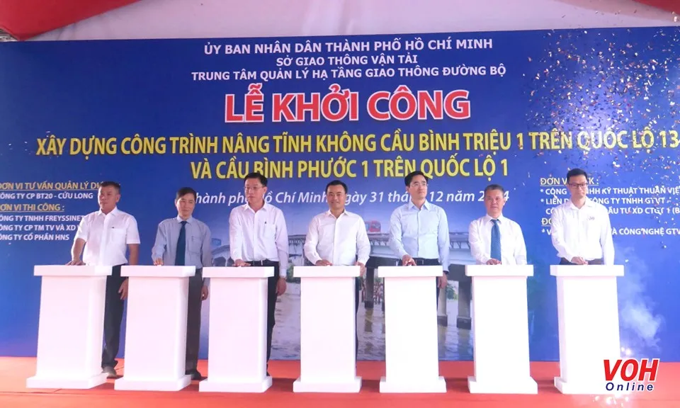 TPHCM khởi công dự án nâng tĩnh không cầu Bình Triệu 1 và cầu Bình Phước 1
