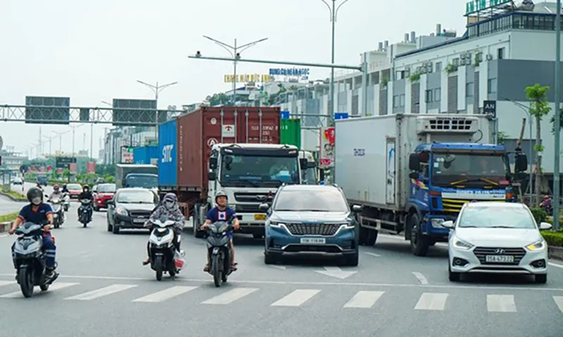 Hệ thống camera “phạt nguội” tại nút giao Bùi Viện - Võ Nguyên Giáp, quận Lê Chân, Hải Phòng. Ảnh Công an Hải Phòng