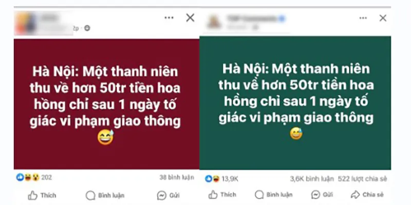 Thông tin có người nhận hơn 50 triệu đồng từ tố giác vi phạm giao thông là bịa đặt, sai sự thật