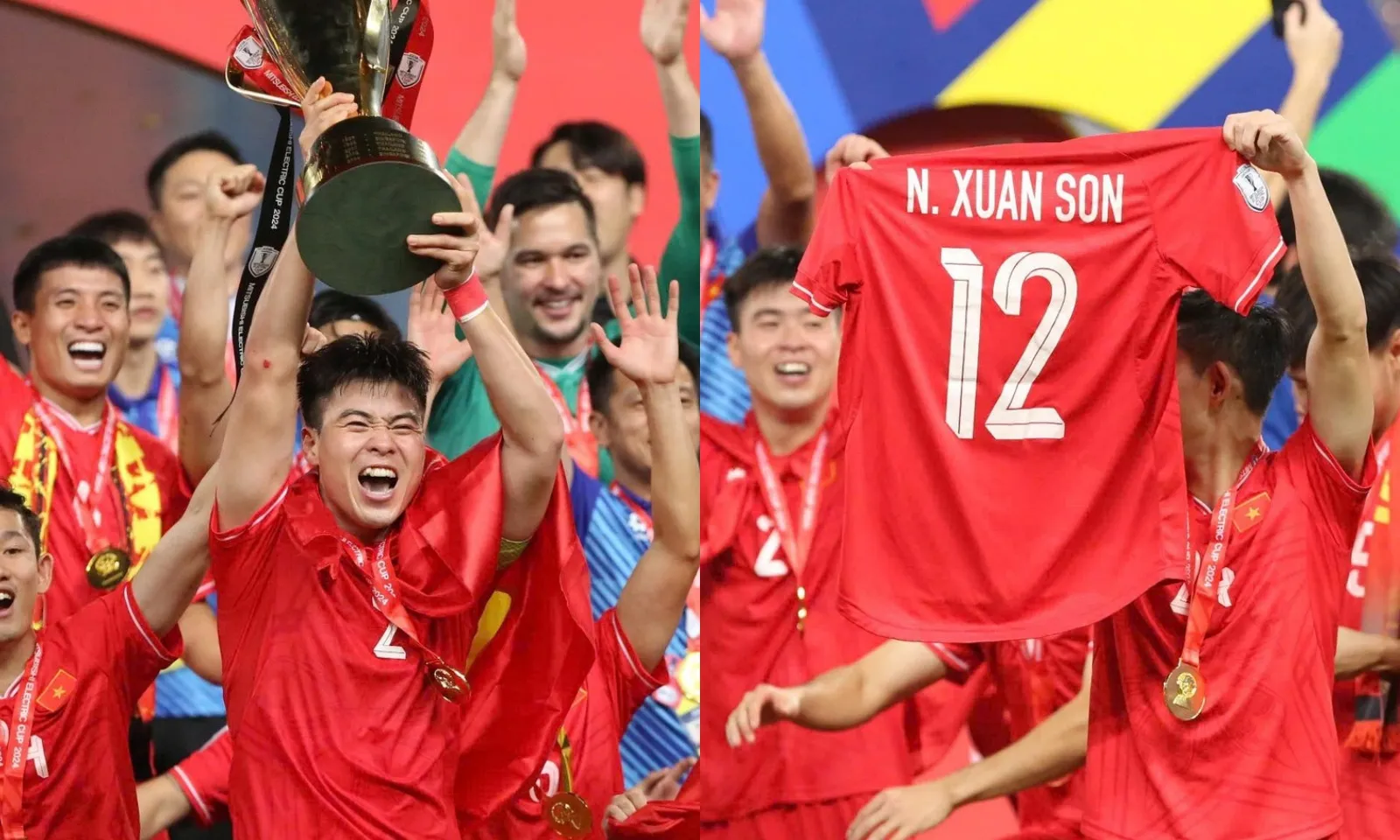 Chùm ảnh tuyển Việt Nam vô địch ASEAN Cup 2024: Nghẹn ngào Xuân Son