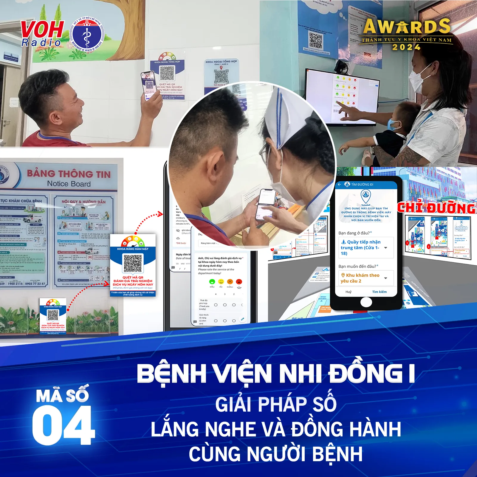 Đề cử 04 (BV Nhi Đồng 1) - Giải pháp số lắng nghe và đồng hành cùng người bệnh