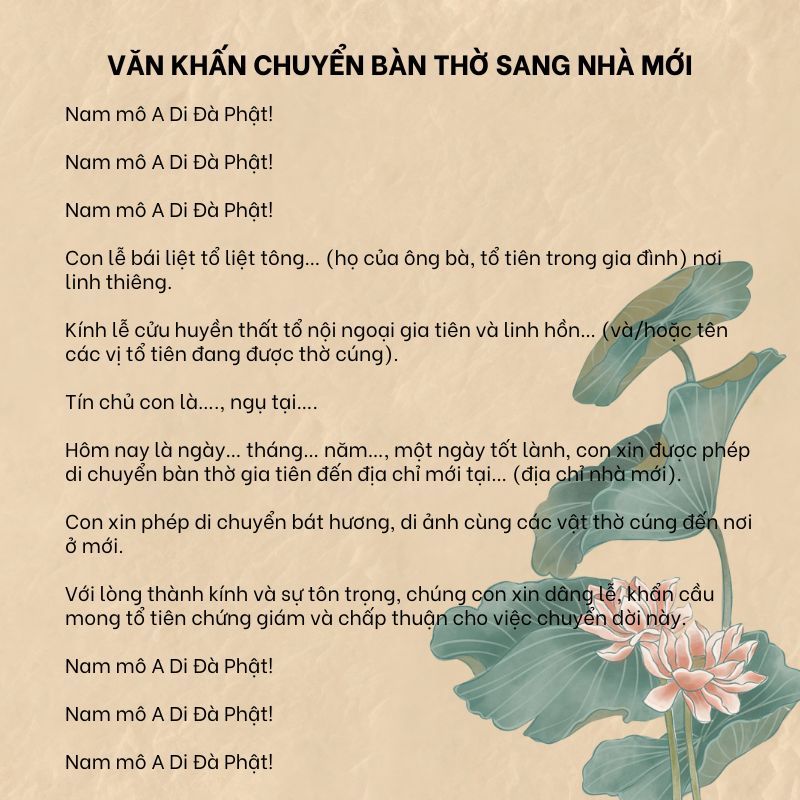 THAY BÀN THỜ MỚI CẦN CHUẨN BỊ LỄ VẬT VÀ VĂN KHẤN CẨN THẬN