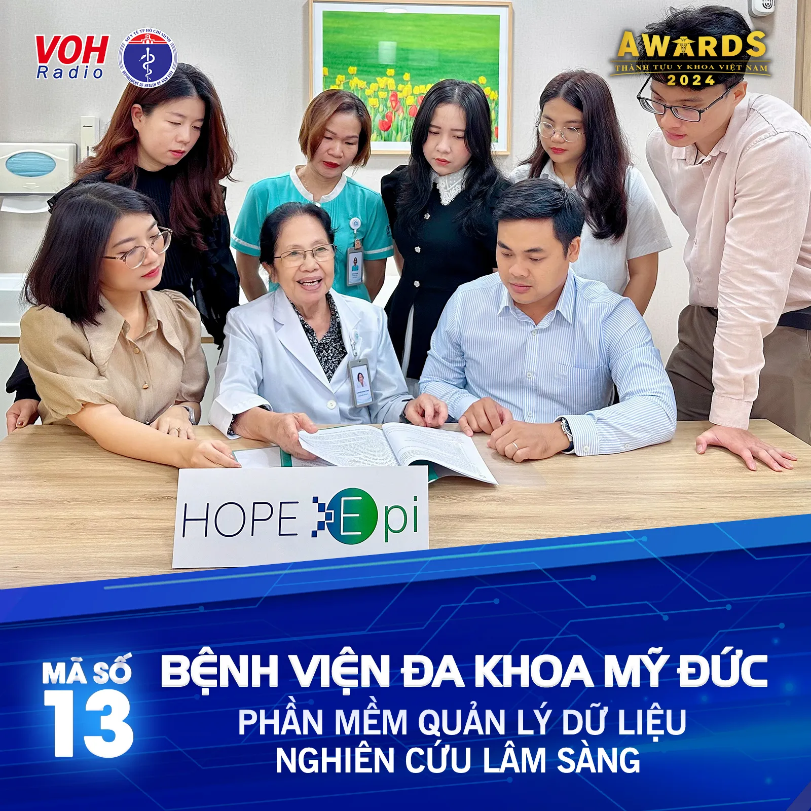 Đề cử 13 (BV Đa Khoa Mỹ Đức) - Phần mềm quản lý dữ liệu nghiên cứu lâm sàng