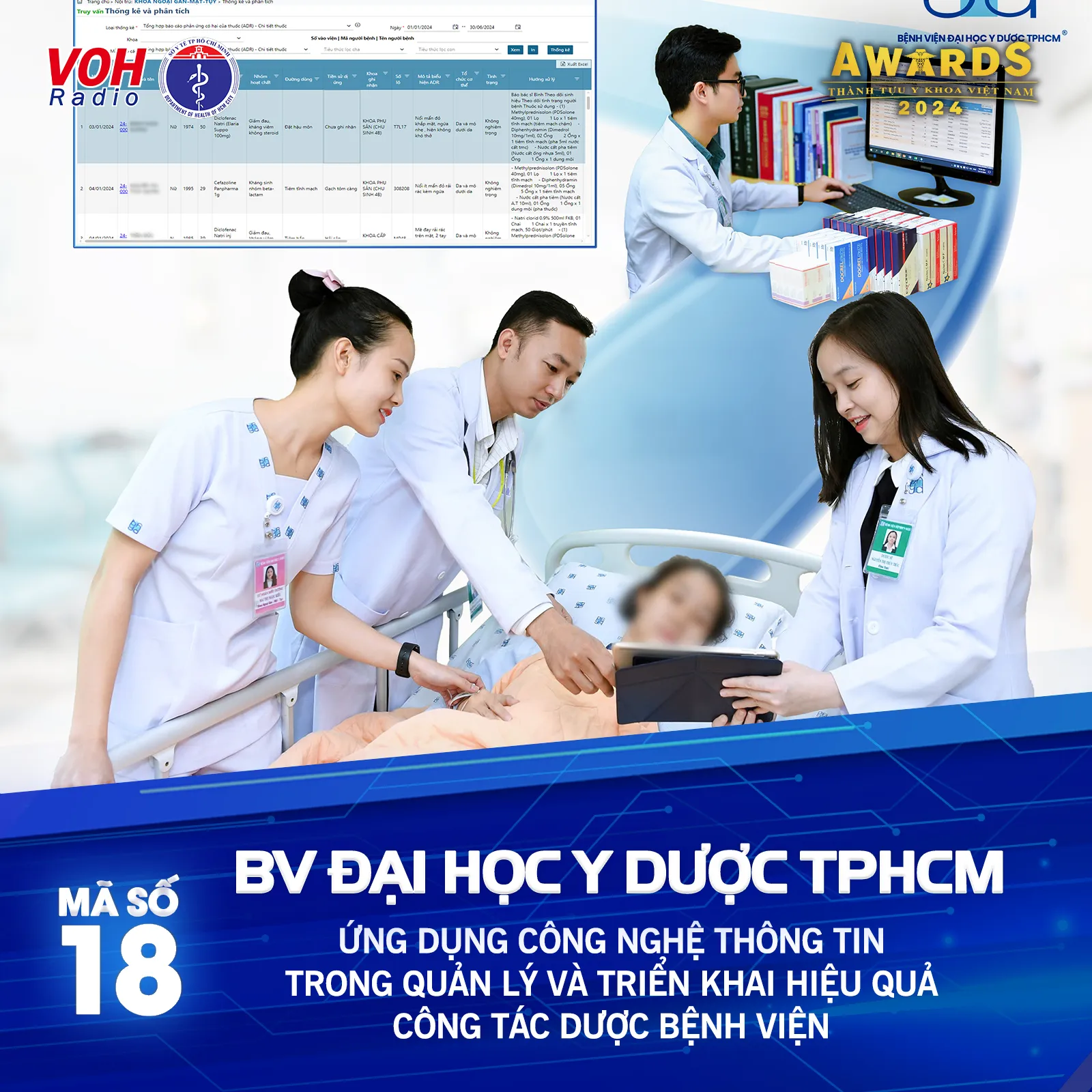 Đề cử 18 (BV Đại Học Y Dược TPHCM) - Ứng dụng công nghệ thông tin trong quản lý và triển khai hiệu quả công tác dược bệnh viện