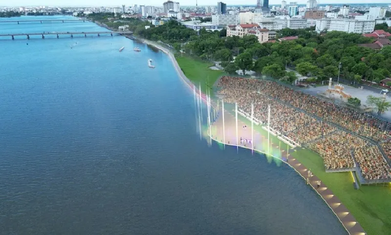 Dọc sông Hương sẽ được làm đường lót gỗ phục vụ đi bộ ngắm cảnh