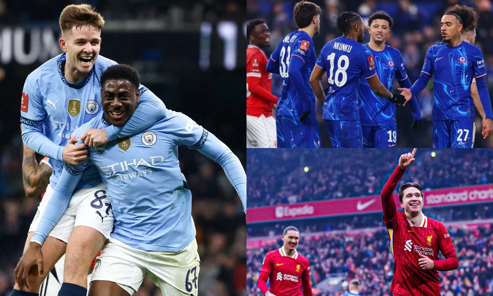 Kết quả FA Cup: Man City nghiền nát CLB của các huyền thoại MU | Chelsea và Liverpool thị uy