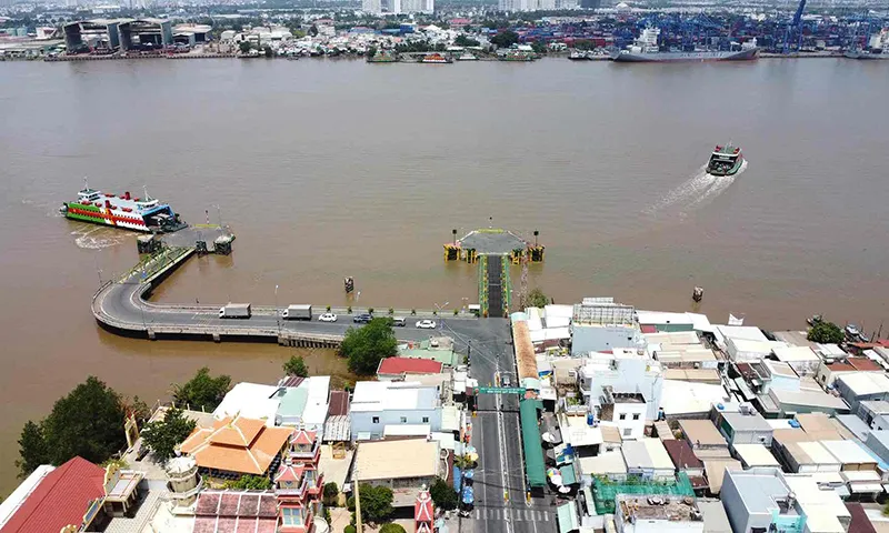 Vị trí xây cầu Cát Lái tại phà Cát Lái hiện hữu nối Nhơn Trạch (Đồng Nai) và TP Thủ Đức (TPHCM).