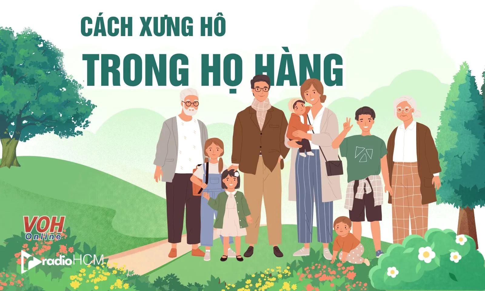 Sơ đồ cách xưng hô trong họ hàng và thứ bậc, vai vế trong gia đình Việt