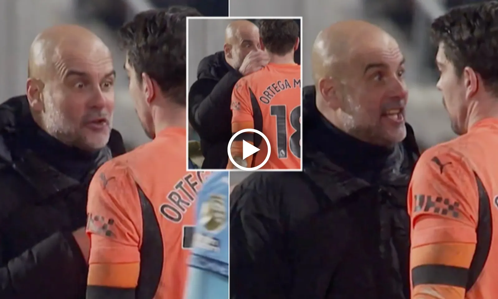 VIDEO: Pep phát rồ như thể ăn tươi nuốt sống học trò Man City 