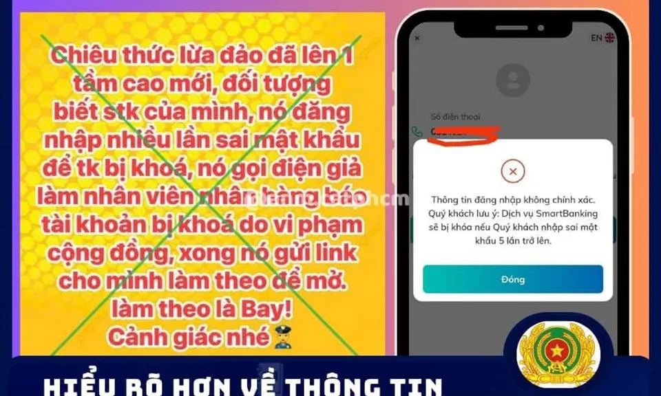 Hiểu đúng về cảnh báo lừa đảo ‘nhập sai mật khẩu’ lan truyền những ngày qua