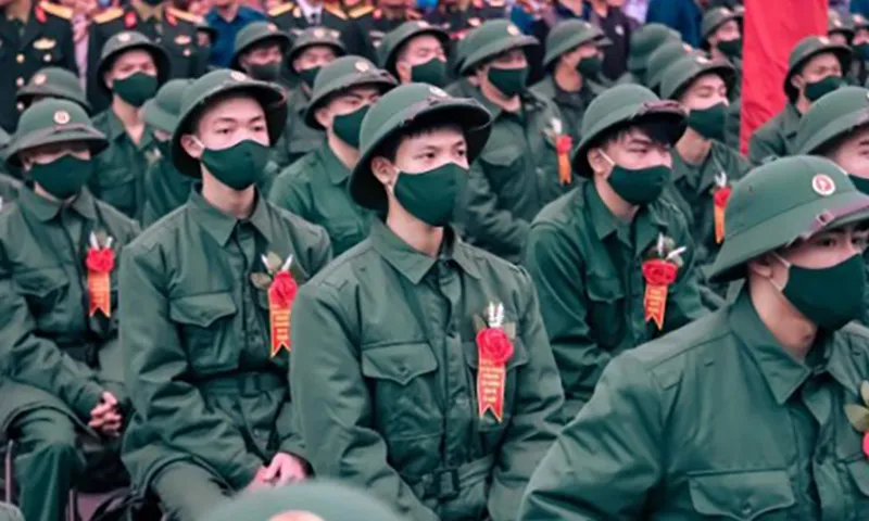 Các thanh niên trúng truyển NVQS Ảnh minh họa