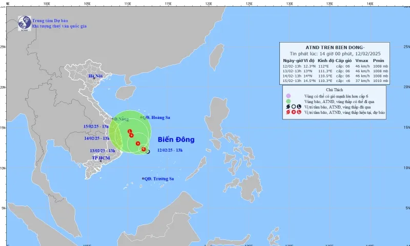 Cảnh báo gió mạnh, sóng lớn và mưa dông trên biển