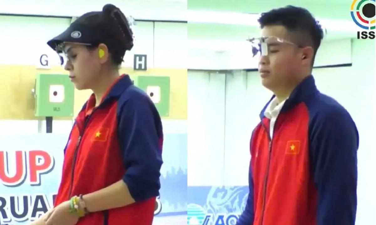 Trịnh Thu Vinh và Phạm Quang Huy tiếp tục vào Chung kết Cúp bắn súng châu Á