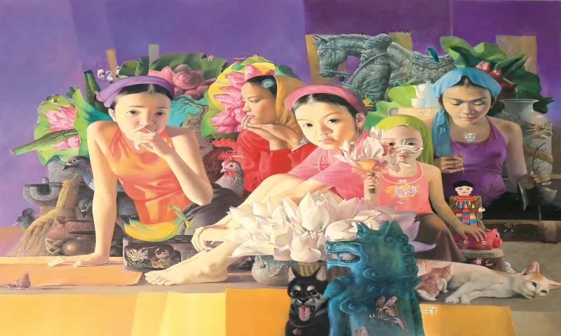 Sắc xuân trong không gian nghệ thuật ở Bình Minh Art Gallery