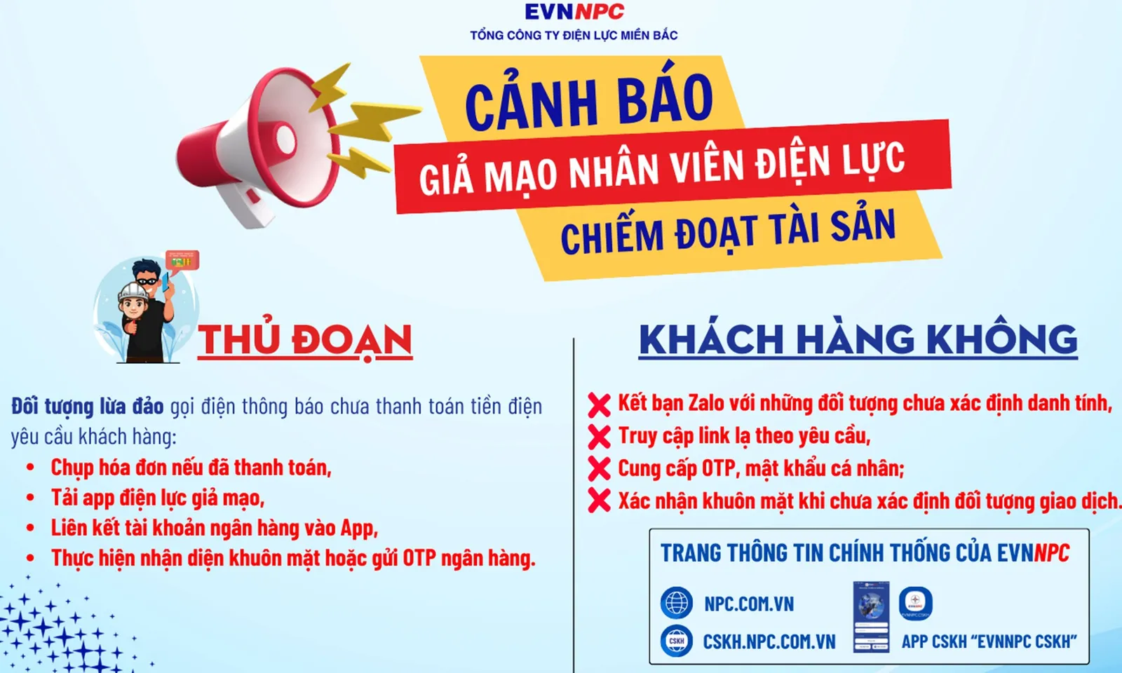 Cảnh báo thủ đoạn giả danh nhân viên điện lực ‘thông báo cắt điện’ để lừa đảo