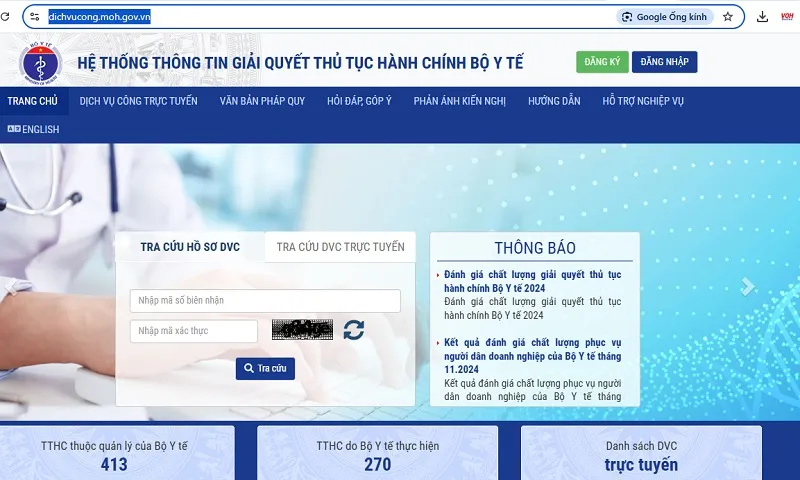 Thủ tục hành chính về an toàn thực phẩm: Nhận và trả kết quả trực tuyến 5 nhóm thủ tục