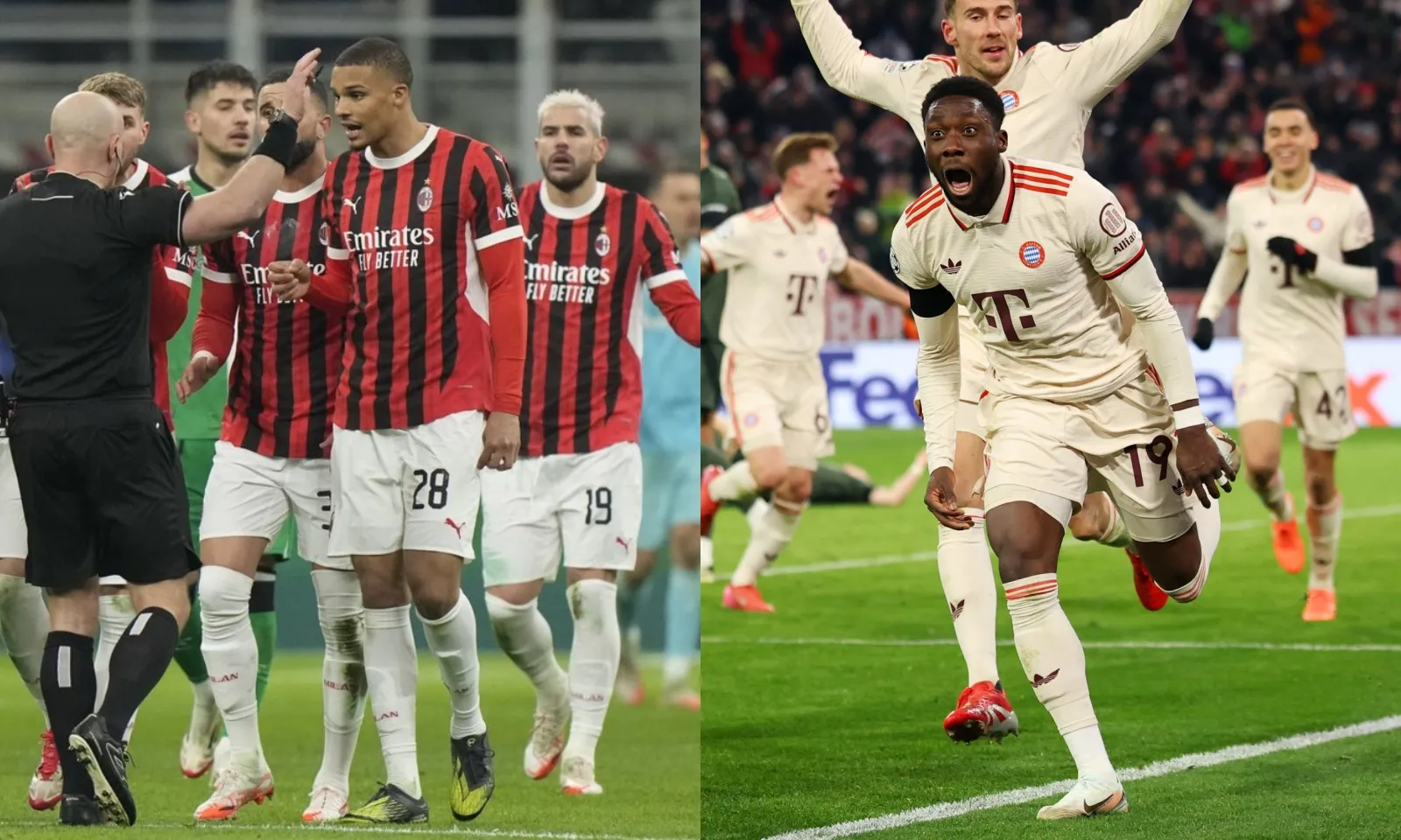 Kết quả Champions League hôm nay: AC Milan trả giá vì thẻ đỏ tai hại | Bayern Munich vỡ oà phút 90+4